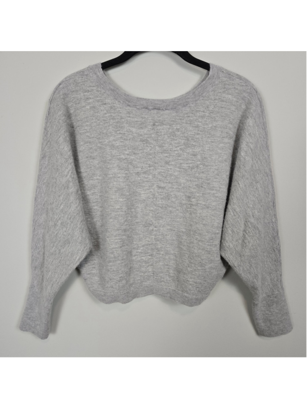Vince Womens Cashmere Pullover Cropped Sweater Size Medium Grey Old Money Luxury